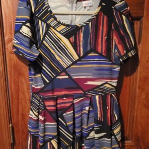 EUC L Lularoe Amelia dress